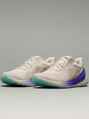 Lululemon Blissfeel Womens Running Shoe Light Ivory Charged Indigo Size 7